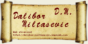 Dalibor Miltašević vizit kartica